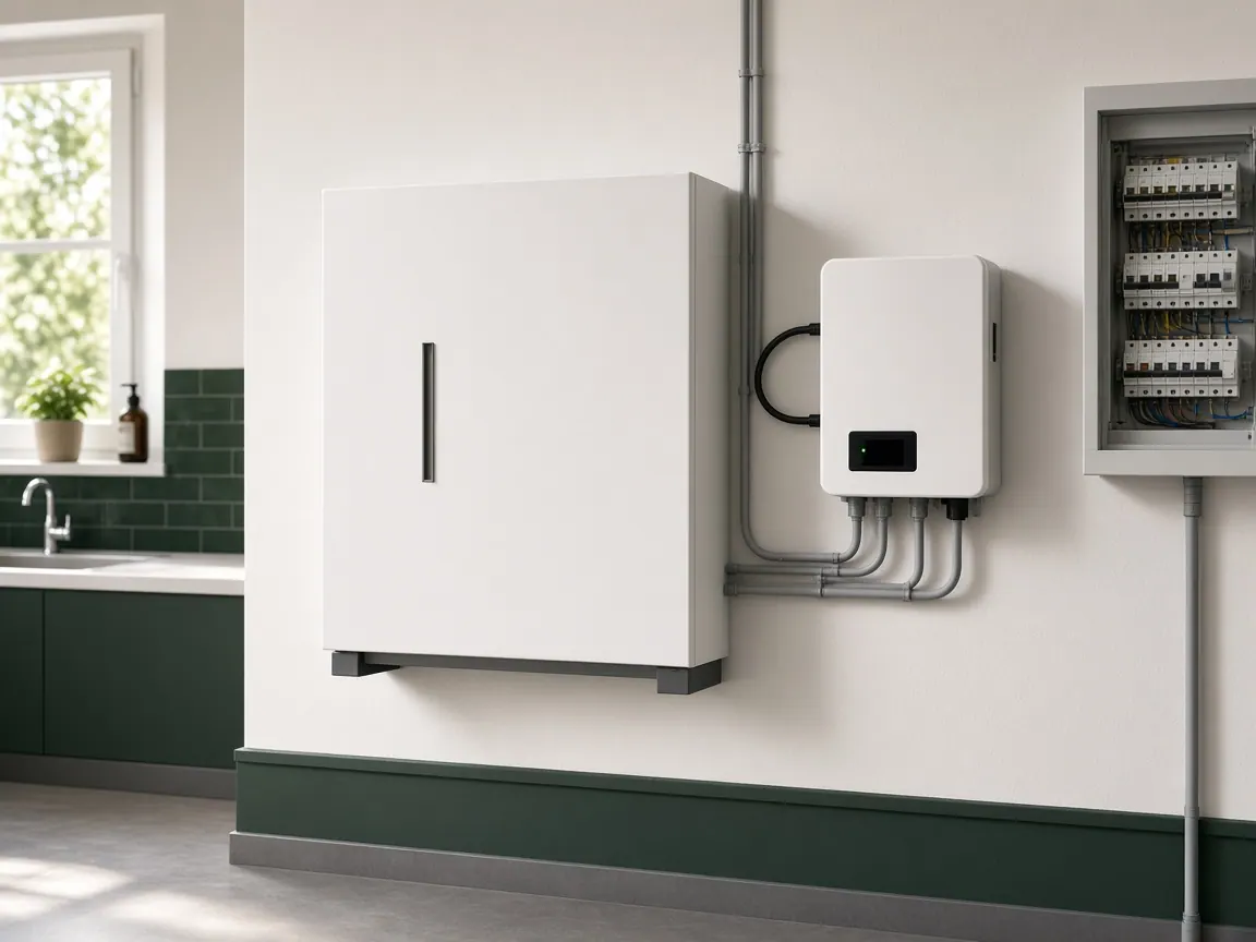 Batteriespeicher und Wechselrichter einer Photovoltaikanlage
